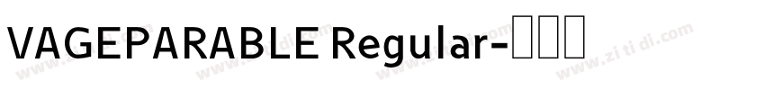 VAGEPARABLE Regular字体转换